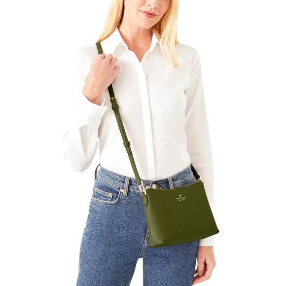 New Kate Spade Bailey Leather Crossbody bag Enchanted Green - Picture 4 of 4